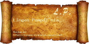 Linges Pompónia névjegykártya